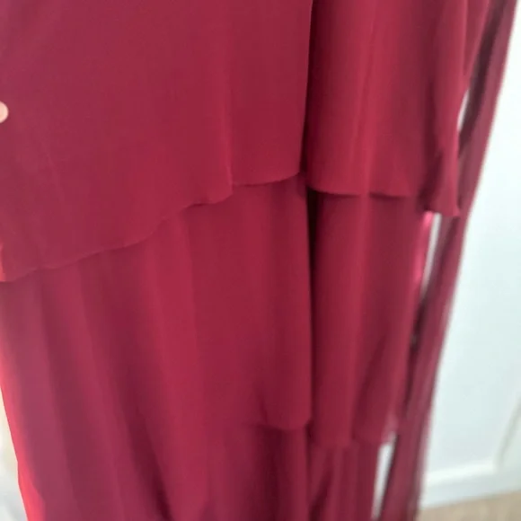 Elegant Burgundy Sleeveless Formal Long Dress - Picture 6 of 13